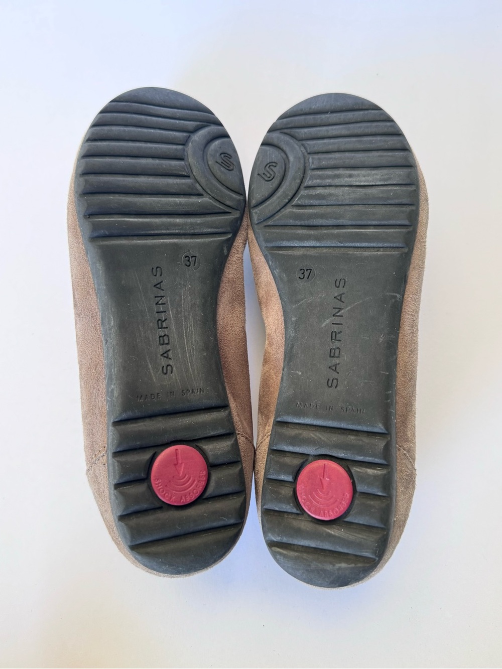 Sabrinas Spain Grey Suede Ballet Flat Shock Absorber EU 37 US 6.5 - Picture 4 of 11
